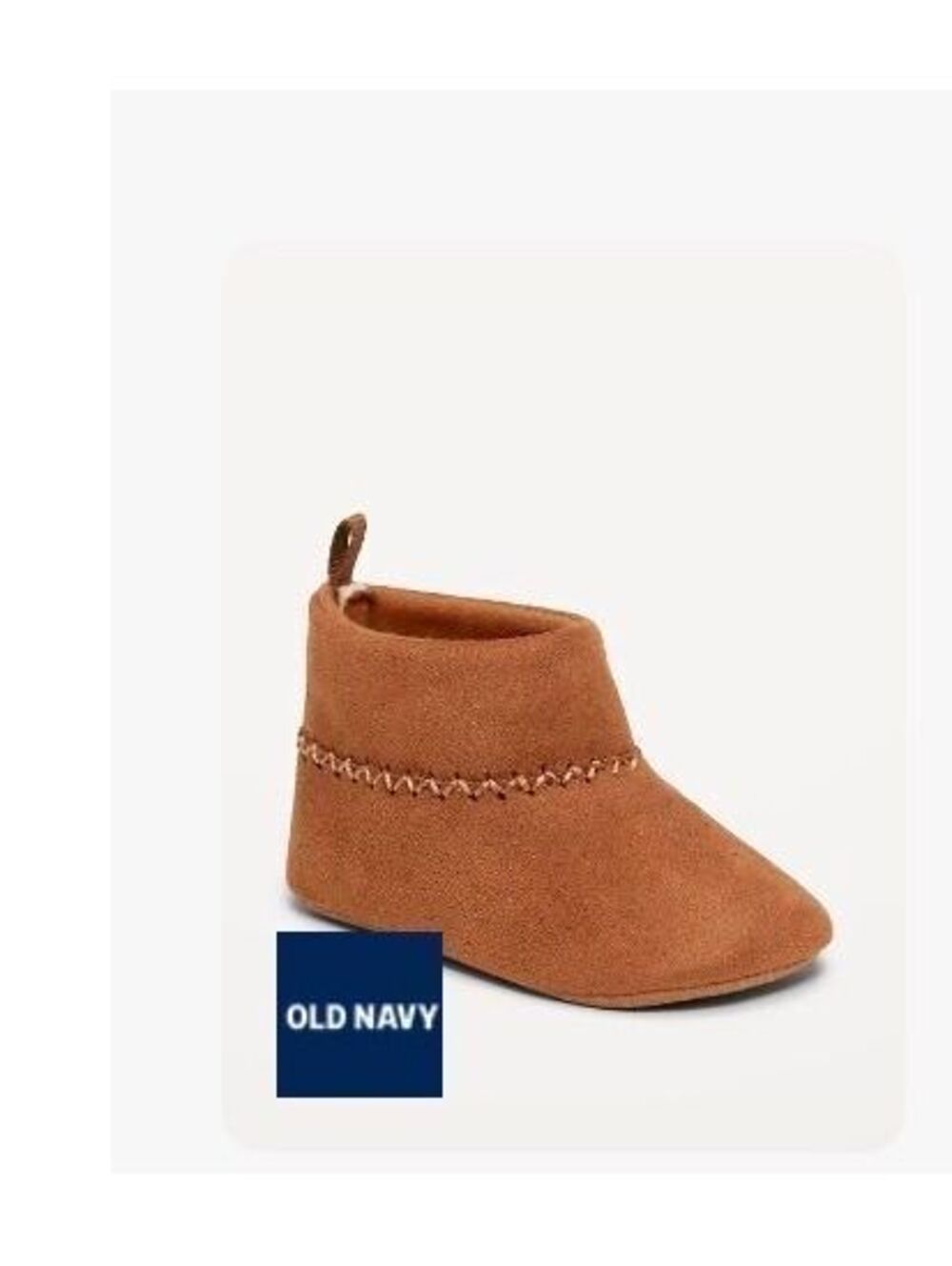 Faux-Suede Moccasin Booties for Baby
